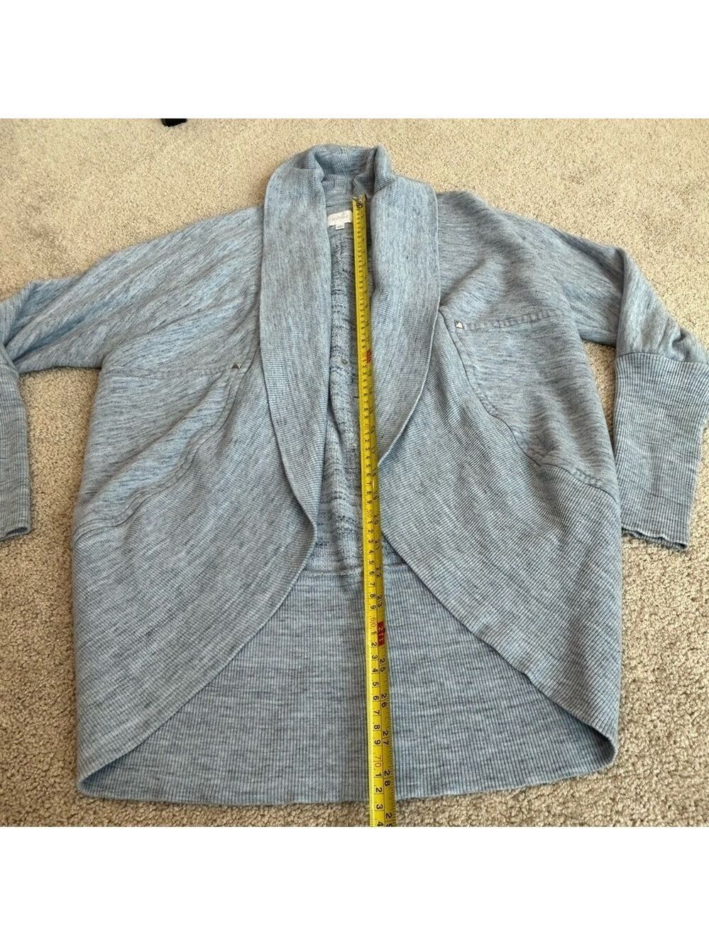 ARITZIA Wilfred Diderot Cocoon blue open front circle cardigan Sz S - Picture 9 of 11